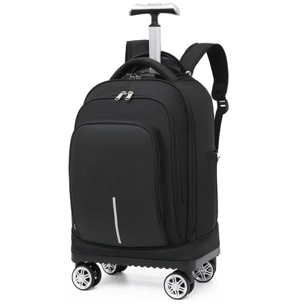 Rucksack, Reisekoffer, Trolley-Rucksack mit Rollen, große Kapazität, Rolltasche, Schulrucksack, Rollgepäck, Laptop, Geschäftsgepäck