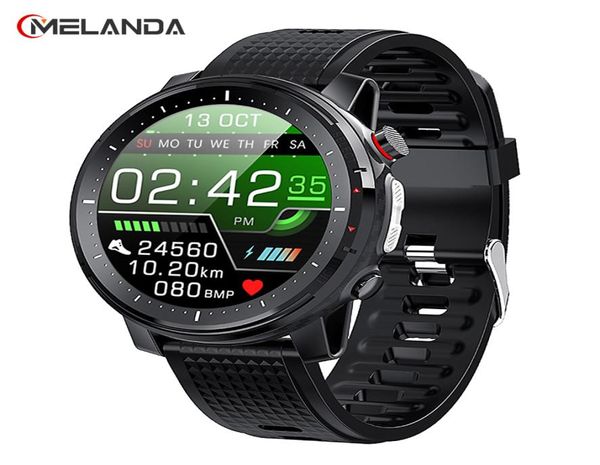 MELANDA Full Touch Smart Watch Homens Relógio Esportivo IP68 À Prova D 'Água Monitor de Freqüência Cardíaca Smartwatch para IOS Android telefone MD15 contato 7855967