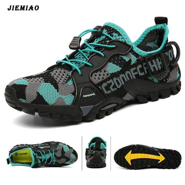 Stiefel Jiemiao 2021 Männer Frauen Trekking Wanderschuhe Sommer Mesh atmungsaktiven Männern Sneakers Outdoor Trail Klettern Sportschuhe Größe 3647