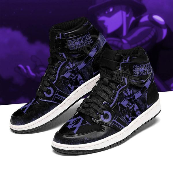 Famoso Anime Sapatos Esportivos Meruem Escuridão HxH Tênis de Basquete Itália Homens Mulheres Luxo High Top Manga Couro Designer Personalizado Campus Animes Sapatos Atléticos UE 36-48