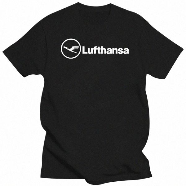 Lufthansa Vintage Logo Deutsche Fluggesellschaft Aviati T-Shirt S-5XL X4I6#