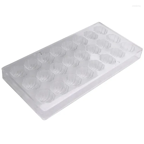 Moldes de cozimento Forma de concha Molde de chocolate duro 3D Sea Polycarbonate Clear Ice Jelly Candy Mold