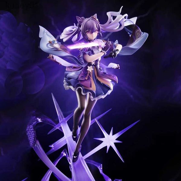 Anime Manga 25 cm Figura anime Genshin Impact Keqing Shenhe Hu Tao Xiao Spada in piedi Modello Decorazione Collezione Giocattolo Bambole giapponesi sexy yq240325