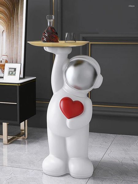 Statuette decorative Stile nordico Statue di lusso leggere Ornamenti per vassoi Soggiorno Decorazione per pavimenti di grandi dimensioni Home Dector per interni