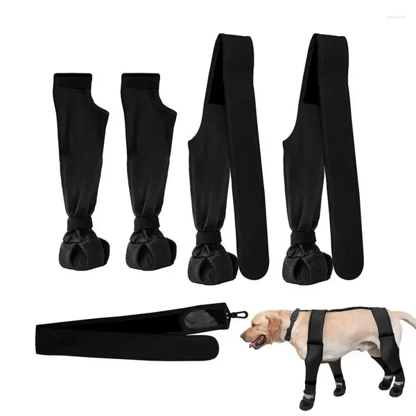 Hundebekleidung Strapsstiefel, rutschfest, mit Hosenträgern, atmungsaktiv, wasserdicht, schmutzabweisend, Haustierpfotenschutz für Hunde