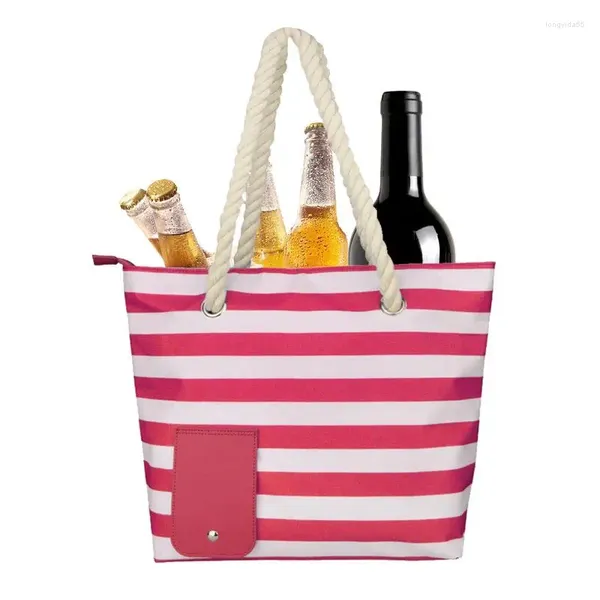 Aufbewahrungstaschen, Wein-Segeltuchtasche mit verstecktem, isoliertem Fach, modische, lässige Strandtasche, Handtaschengurt für Frauen, Strände im Freien