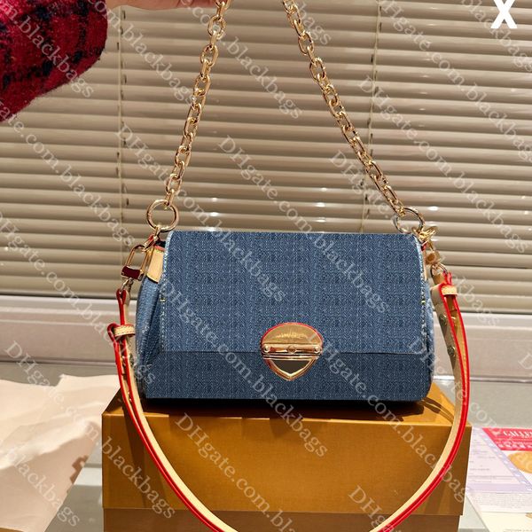 Clássico denim saco designer sacos de ombro para mulheres de alta qualidade bolsa das mulheres letras bordadas travesseiro saco crossbody sacos com caixa