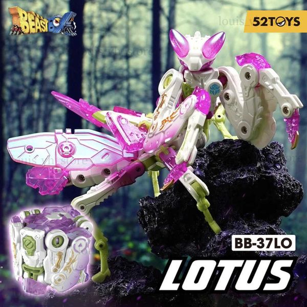 Figuras de brinquedo de ação 52Toys Beastbox BB-37LO Lotus Mantis Robot de deformação convertendo em mecha e cubo Figura colecionável presente para adolescentes T240325