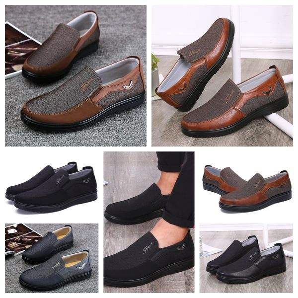 Sapato GAI tênis casual sapato masculino único negócio redondo toe sapato casual sola macia chinelos planos masculinos clássicos confortáveis sapato de couro tamanho macio EUR 38-50