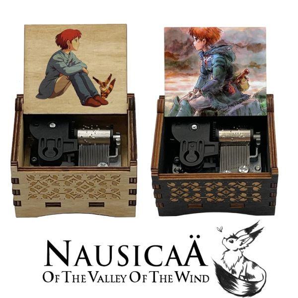 Scatole Black Wooden Fantasia per Nausicaa Music Box Nausicaa of the Valley Of The Wind Anime Fan Fan Birthday Regali di capodanno