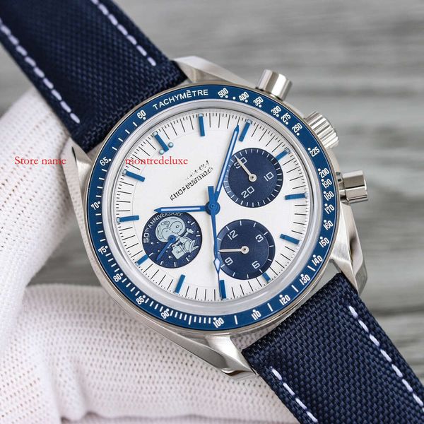 Uhr Handgelenk Sechs Uhren Mechanische Orchid 310.32.42.50.02.001 Gesicht Automatische Mode Designer Weiß Chronograph SUPERCLONE Super Automatische Es 853 montredeluxe