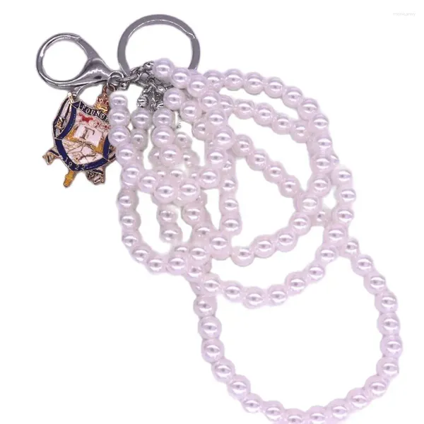Брелки для ключей, многослойный жемчуг ручной работы, значок греческого общества, знак SGR, брелки для ключей Sigma Theta, кольца для женского общества