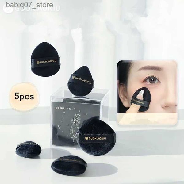 Schwamm Applikatoren Baumwolle Xiaomi 5pcs Schwarz Mini Cosmetics Puff detailliertes Make-up Schwamm loser Pulver Highlighter Foundation Make-up Mixer Aufkleber Q240325