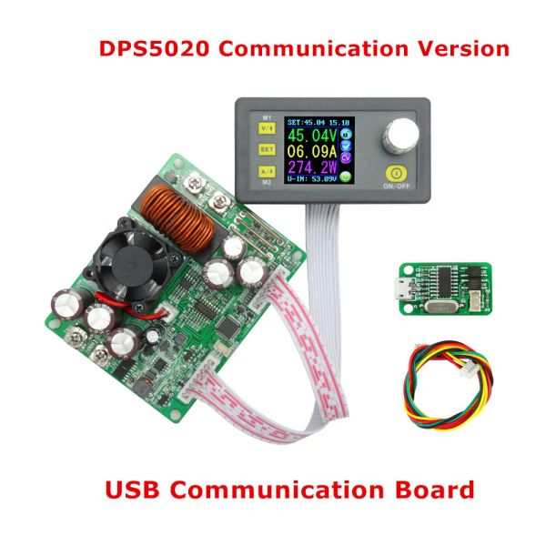 5 PCS/LOT DPS5020-USB İletişim Sabit Voltaj Akım Düzeni Düzenleme Dijital Güç Kaynağı Buck Voltaj Dönüştürücü LCD Voltmetre