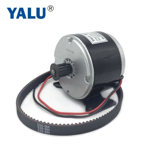 Tang Yalu 300w 24v correia de alta velocidade ebike escova motor dc my1016 polia elétrica scooter pmdc motor de bicicleta com correia de melhor qualidade