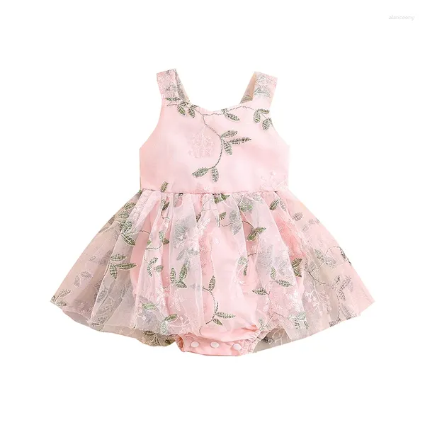 Vestidos da menina do bebê meninas macacão vestido roupas puff manga malha em camadas tutu bodysuit princesa com bandana conjunto