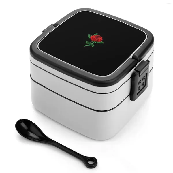 Stoviglie Red Rose Bento Box Contenitore portatile per il pranzo in paglia di grano Trill Art Your Beautiful Youre Trill