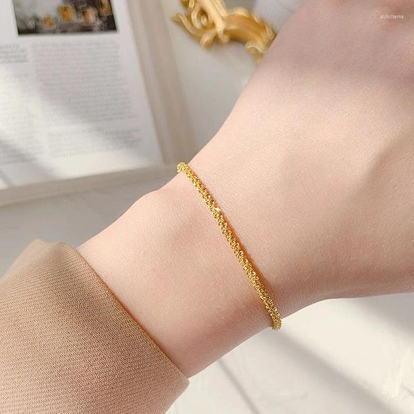 Bracciale coreano placcato oro braccialetto Gypsophila regalo di compleanno accessori per gioielli da donna