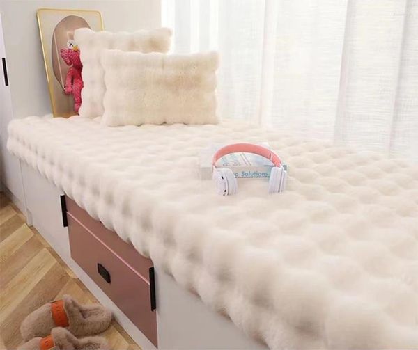 Tapetes Faux Fur Bay Janela Tapete Cobertor de Pelúcia Sofá Tapete Tatami Tapete Varanda Quarto Infantil Fofo