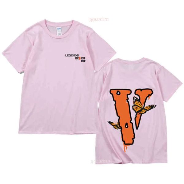 Мужские дизайнерские брендовые футболки с половиной большой бабочки и принтом с коротким рукавом, дышащие и женские свободные футболки в стиле хип-хоп, модная мужская одежда, рубашка