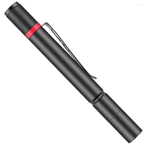 Torce elettriche Mini penna LED Evidenzia lampada portatile in lega di alluminio da esterno con clip