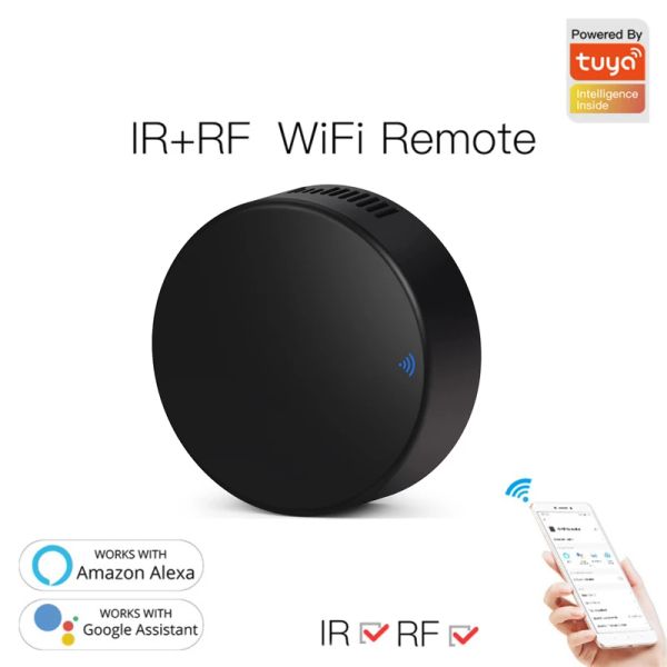 Controlla il telecomando Tuya Smart WiFi IR RF universale per il controller del condizionatore d'aria Smart Home TV funziona con Alexa Google Home