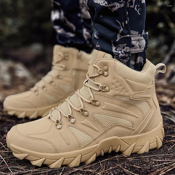 Fitnessschuhe Herren Militärischer Taktischer Stiefel Outdoor Camping Anti-Verschleiß Wandern Angeln Jagd Sport Armee Männlich 39-46