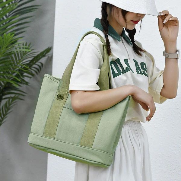 Вечерние сумки Японская трендовая холщовая сумка Сумка для обеда Женский кошелек для покупок 2024