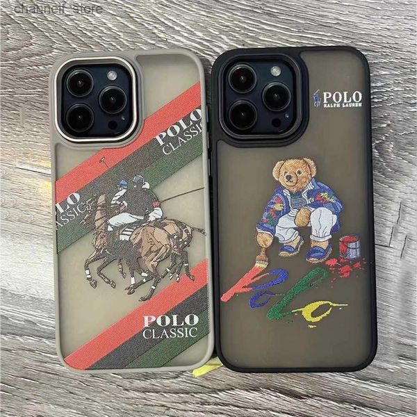 Handyhüllen Luxus 3D-Prägung Cartoon Sport Styles P-POLO Handyhülle für iPhone 15Promax 15Pro 15 14Pro 14 13Pro 13 12 11 Pro Max Rückseite Y240325