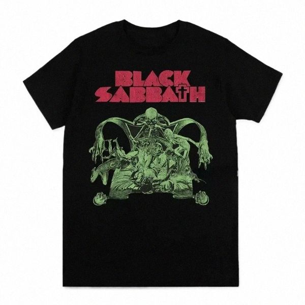 Heavy Metal Rock Band Tee Unissex em torno do pescoço manga curta Tops Roupas Black Sabbath The End World Tour Cott T-shirts a7uz #