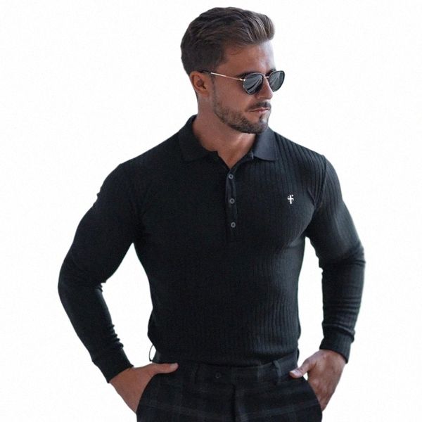 Padre FIGLI uomo Lg maniche T-shirt palestra sportiva Fitn Quick Dry traspirante elastico abbassa il collare che tocca il fondo della camicia Top x2mJ #