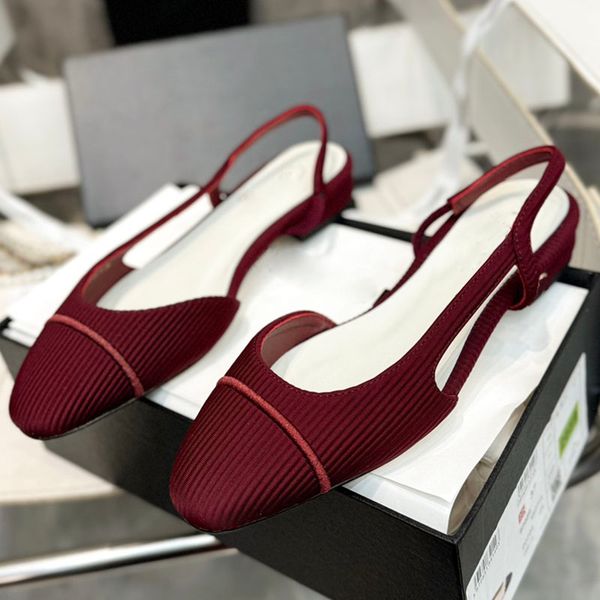 Sandali slip on da donna firmati tweed tacchi grossi sandali scarpe eleganti scarpe da balletto con mocassini Bowknow scarpe casual da esterno vino rosso nero bianco diapositive
