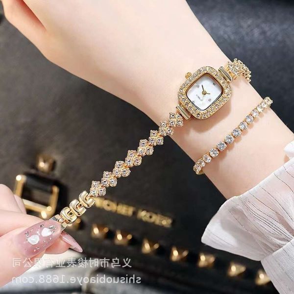 Высококачественные роскошные мужские мужские часы женщины Little Square Watch Girm