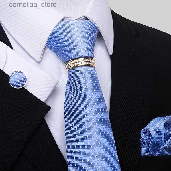 TIESE NECK TIE CLINE CLA per uomini Festi di regalo di alta qualità Festa per cuffLink set di gemelli set cravatta paisley maschili amanti il ​​giorno y240325