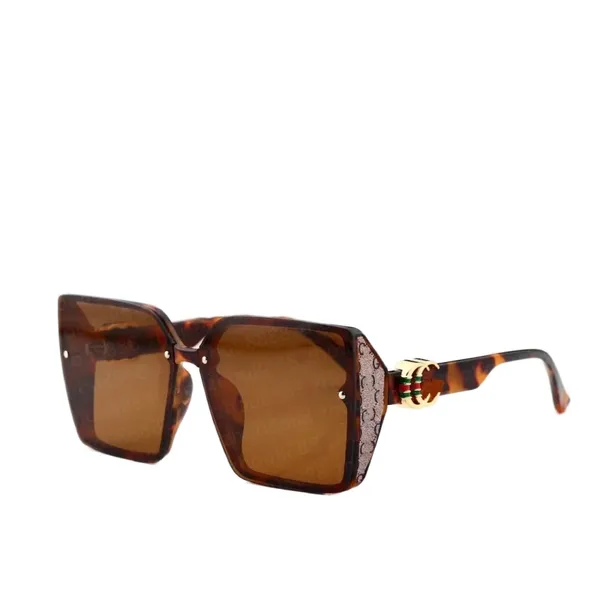 Charm Designer-Brille, Leopardenmuster, Standardgröße, polarisierende UV400-Schutz-Sonnenbrille, adumbraler Farbverlauf, Vollformat-Brille, schützt die Augen, HJ078 C4