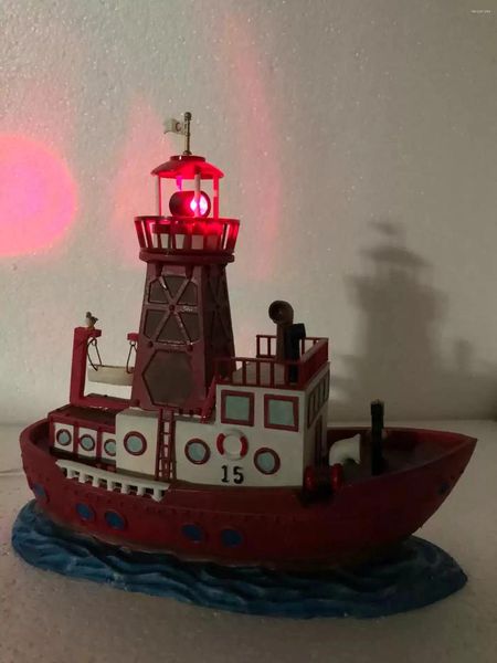 Dekorative Figuren Lemax Kreative Keramik bemalt Suchschiff Figur Meer Kreuzfahrtschiff Miniatur Dekoration Heimtextilien Wohnzimmer