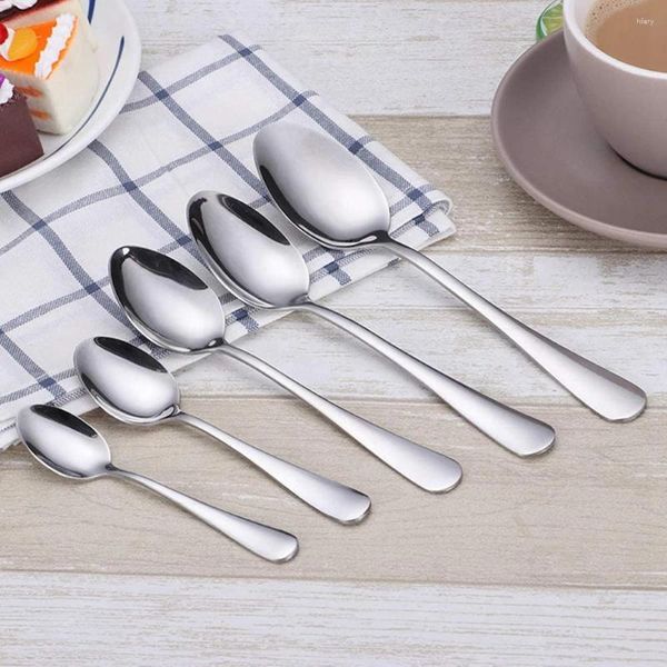 Kahve Kepçeleri 5 Boyutlar 12 PCS HOME RESTERE RESTERE TULLUK BALLI BAL MIXING Scoop Mutfak Alet Bahar Kaşığı