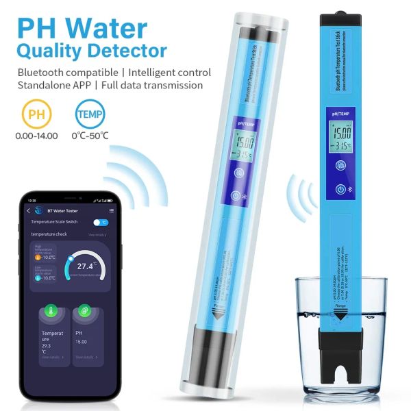 Teste 2/5 em 1 Bluetooth Medidor de PH TDS EC Salinidade SG Temperatura PH Tester Digital Monitor de Qualidade da Água para Laboratório de Piscina de Aquário