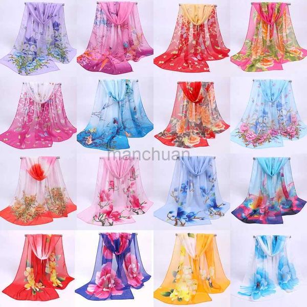 Sarongs 160 * 50cm multi estilo feriado presente vendas chiffon lenços listrados moda selvagem barbeadores tela solar impresso barbeadores extravagantes 240325