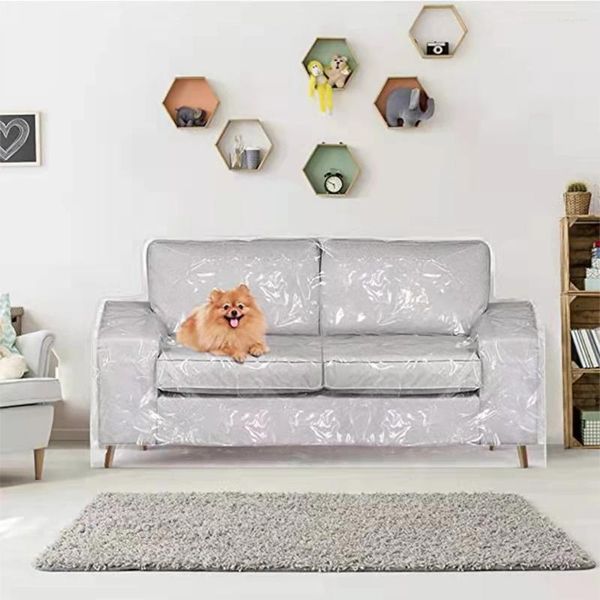 Capas de cadeira PVC anti-riscos à prova d'água capa de sofá varanda protetor de sofá transparente