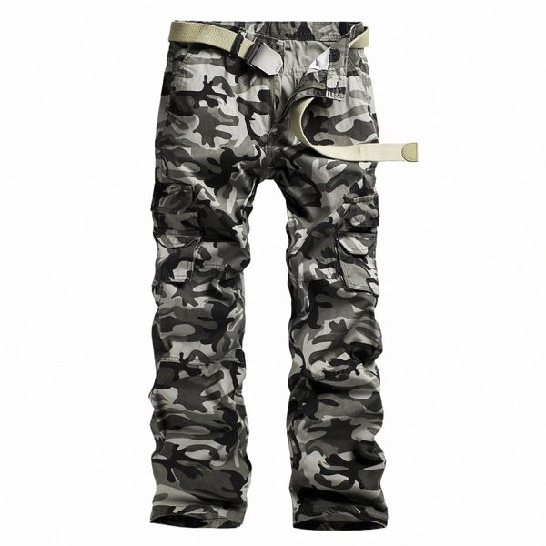 2022 Pantaloni da uomo Camoue Cargo Pants Mens Casual Tasche Pantaloni da uomo Outwear Army Pantaloni larghi Joger Worker Male Camo 40 Q1U2 #