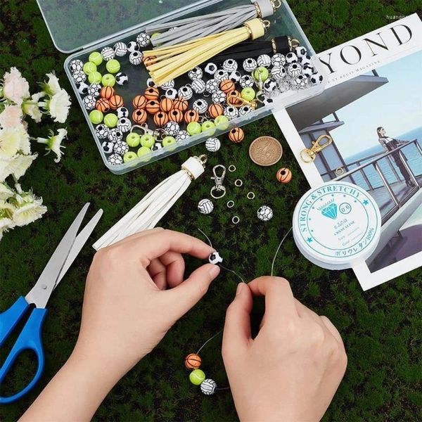 Anahtarlıklar Spor Anahtarları Zincir Yüzük Tepsinler DIY Crafts Mücevher Yapımı için Anahtarlık Tasselleri Donanım Toptan