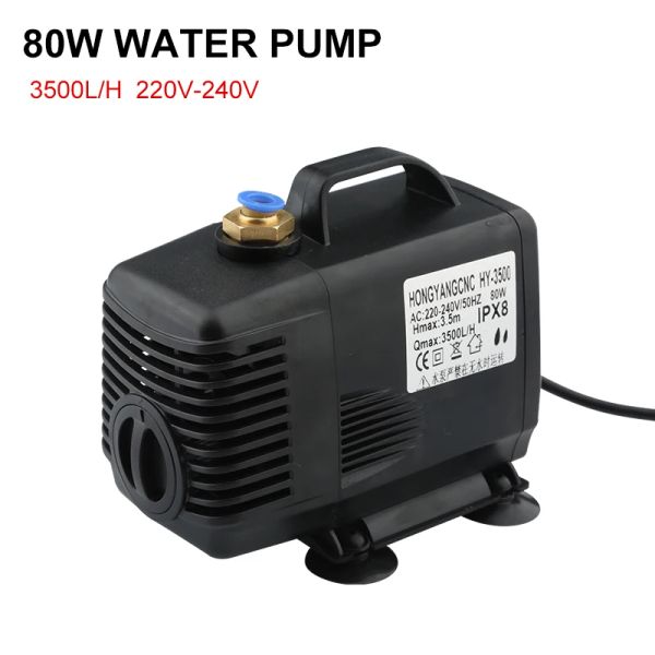 Pumpen Aquarium Wasserpumpe 80w Tauchpumpe 3500l/H Fischteich Filter Brunnenpumpe CNC-Fräser Lasergravur Spindelmotor Kühlung