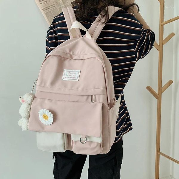 Rucksack Koreanischen Stil Frauen Blume Rucksäcke Weibliche Harajuku Mädchen Student Schulter Trendy BookBags Zaini