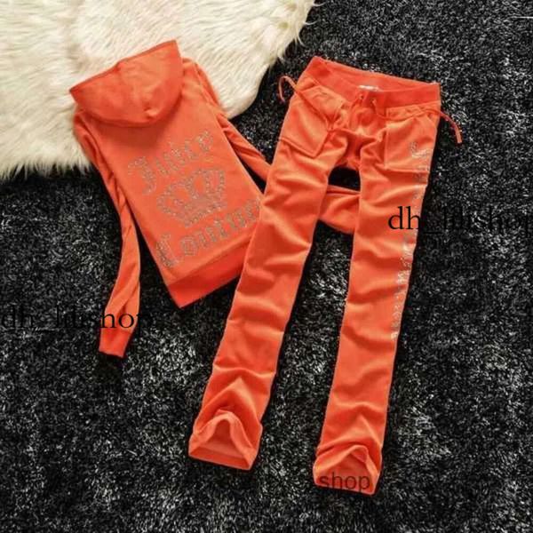 Suculent Tracksuit Women Coloque Juicy Coture Tracksuit 2023 Marca de verão Costura de 2 peças Conjuntos de veludo Veludo Mulheres de traje mole