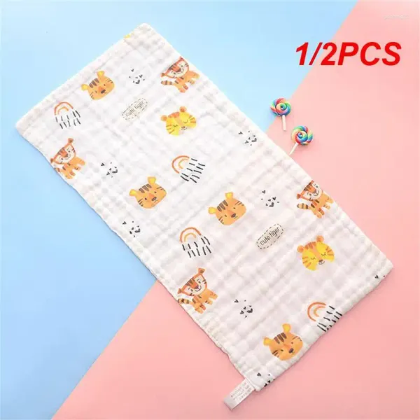 Handtuch 1/2PCS Bad Kleine Baumwollhandtücher Weiche High-Density-Fütterung Kinder Taschentuch Sechsschichtige Gaze Neugeborene