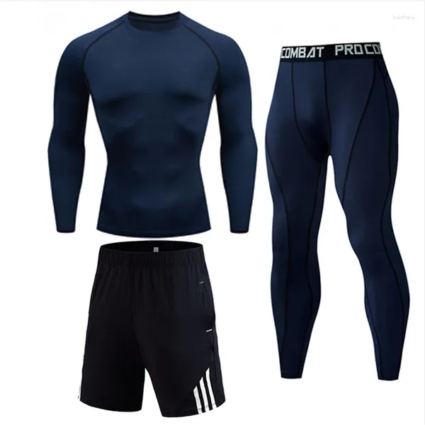 Herren-Thermounterwäsche, einfarbig, Kompressions-Joggingstrumpfhose, warm, Sport-Basisschicht, lang, voller Anzug, Trainingsanzug, XXXL