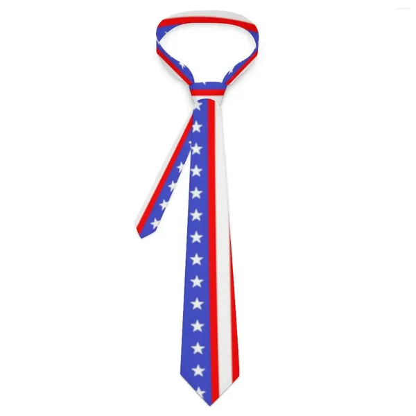 Галстуки-бабочки, мужские галстуки с флагом США на шею, американские звезды и полосы, ретро модный воротник, графический галстук для отдыха, аксессуары для галстуков высокого качества