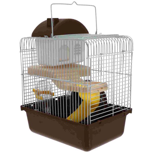 Gaiolas Hamster Gaiola Rato Cabana Pequena Casa de Animal Plástico Esgrima Brinquedos Esportivos Pet Esconderijo Automático para