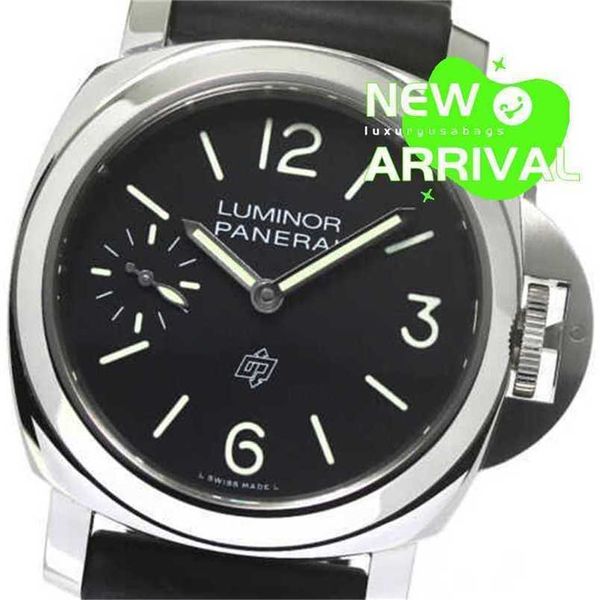 Paneraiss Deisgn Movement Uhren Luminous Machine Watch Luminor 44mm PAM01084 Schwarzes Zifferblatt Handwickeln Männer Uhr_772852